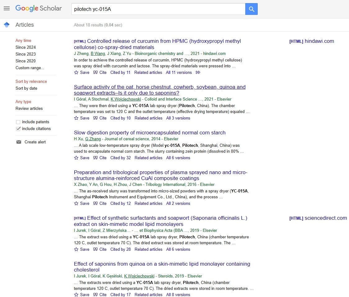 Google Scholar pilotech yc-015A